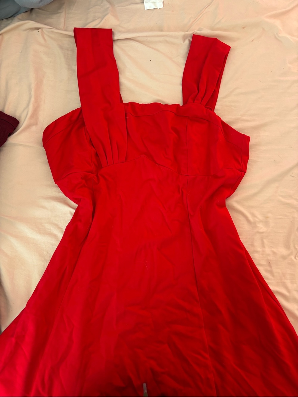 Red Dress with Wide Straps